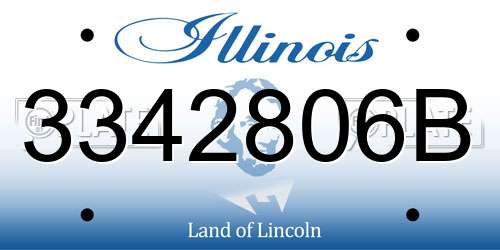 3342806B Illinois License Plate