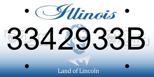 3342933B Illinois License Plate