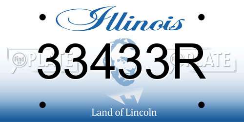 33433R Illinois License Plate