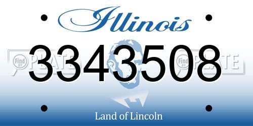 3343508 Illinois License Plate