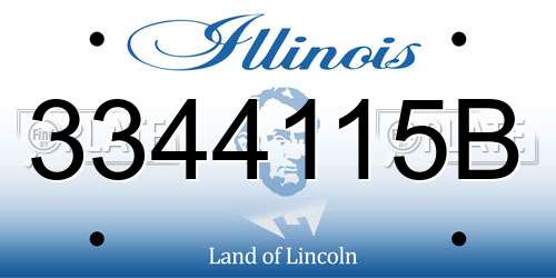 3344115B Illinois License Plate