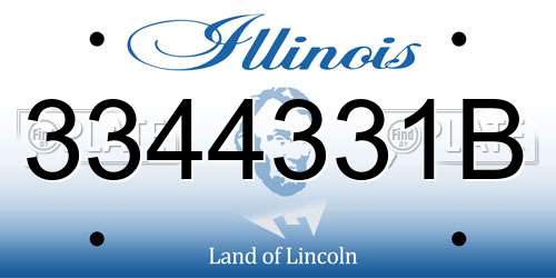 3344331B Illinois License Plate
