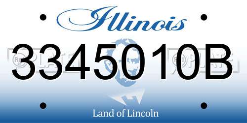 3345010B Illinois License Plate