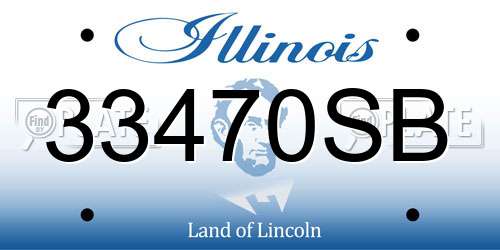 33470SB Illinois License Plate