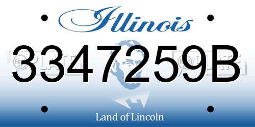 3347259B Illinois License Plate