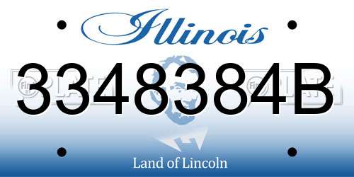 3348384B Illinois License Plate