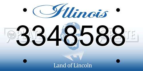 3348588 Illinois License Plate