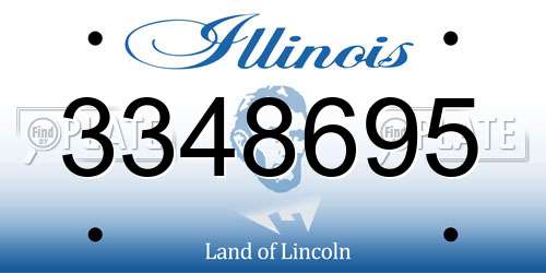 3348695 Illinois License Plate