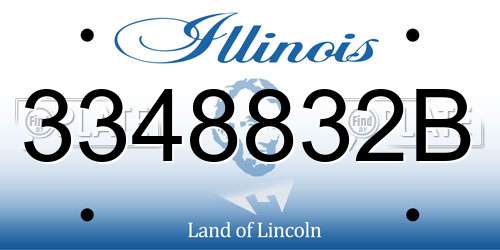 3348832B Illinois License Plate