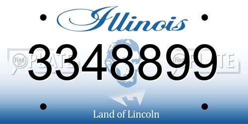 3348899 Illinois License Plate