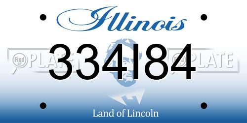 334I84 Illinois License Plate