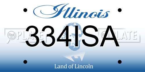 334ISA Illinois License Plate