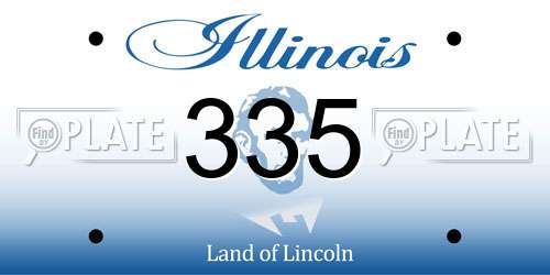 335 Illinois License Plate