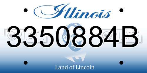 3350884B Illinois License Plate