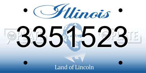 3351523 Illinois License Plate