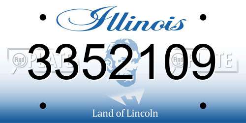 3352109 Illinois License Plate