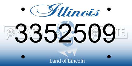 3352509 Illinois License Plate