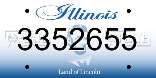 3352655 Illinois License Plate