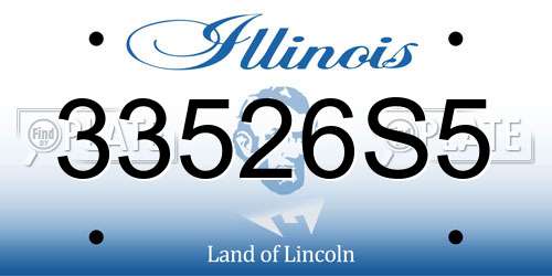 33526S5 Illinois License Plate