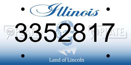 3352817 Illinois License Plate