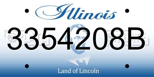 3354208B Illinois License Plate