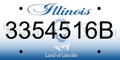 3354516B Illinois License Plate