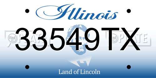 33549TX Illinois License Plate