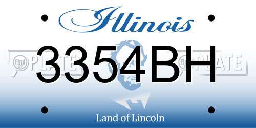 3354BH Illinois License Plate