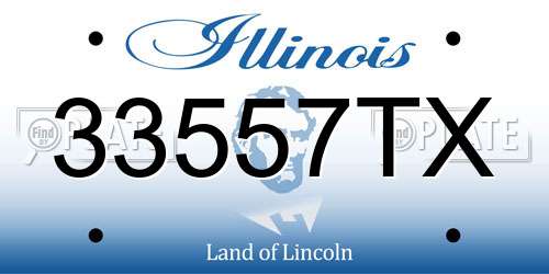 33557TX Illinois License Plate
