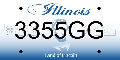 3355GG Illinois License Plate