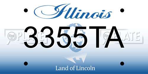 3355TA Illinois License Plate