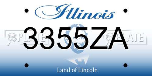3355ZA Illinois License Plate
