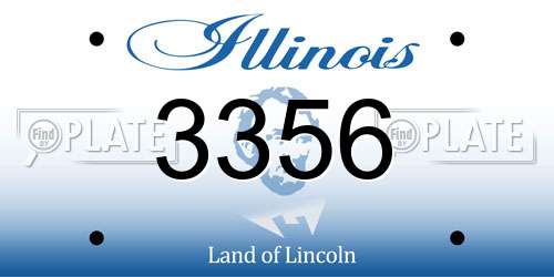 3356 Illinois License Plate