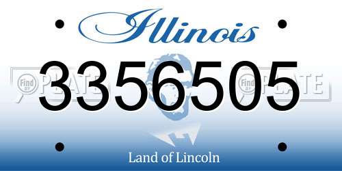 3356505 Illinois License Plate