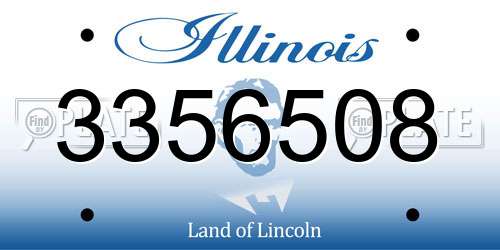 3356508 Illinois License Plate