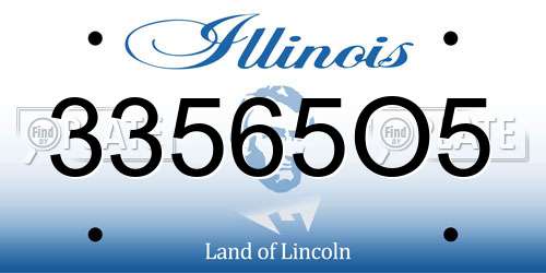 33565O5 Illinois License Plate