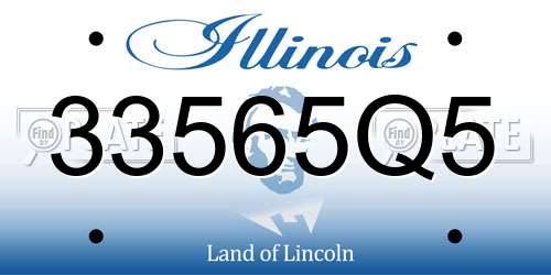 33565Q5 Illinois License Plate