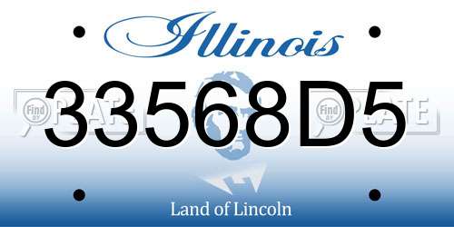 33568D5 Illinois License Plate
