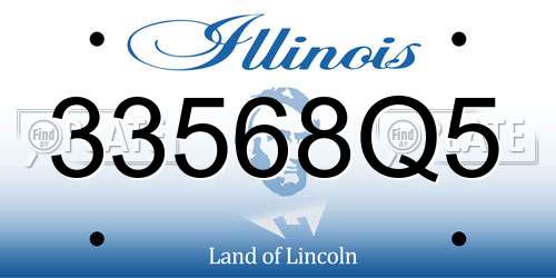 33568Q5 Illinois License Plate