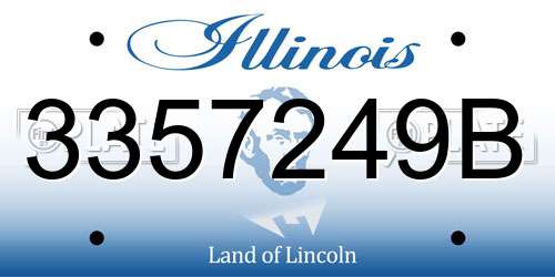 3357249B Illinois License Plate