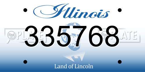 335768 Illinois License Plate