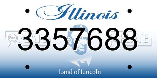 3357688 Illinois License Plate