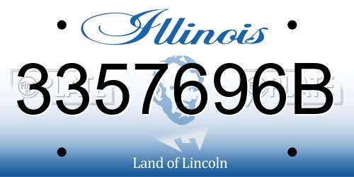 3357696B Illinois License Plate