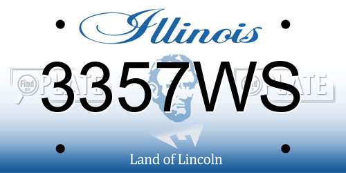 3357WS Illinois License Plate
