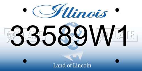 33589W1 Illinois License Plate