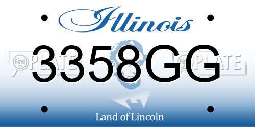 3358GG Illinois License Plate