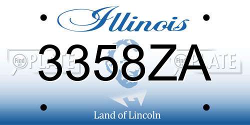 3358ZA Illinois License Plate