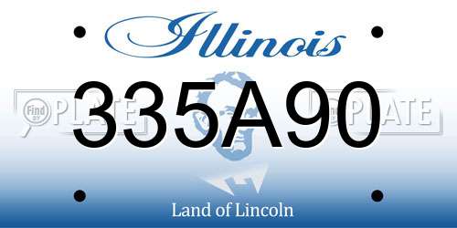 335A90 Illinois License Plate