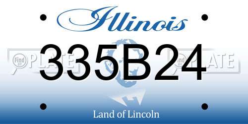 335B24 Illinois License Plate