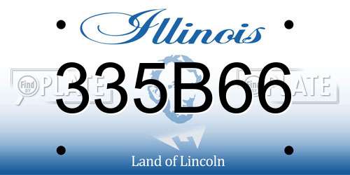 335B66 Illinois License Plate